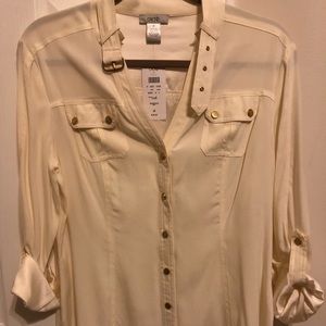 Brand new silk cache blouse